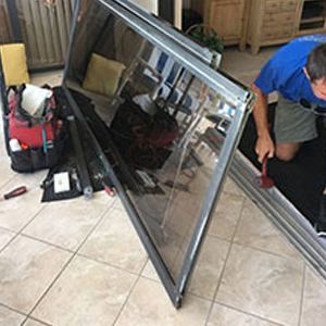 sliding glass door frame repair Midway City